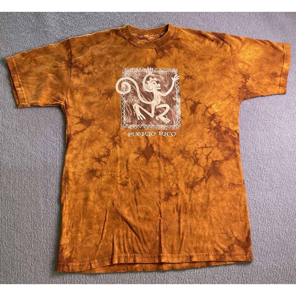 Puerto Rico hand-dyed cotton t-shirt Size Medium